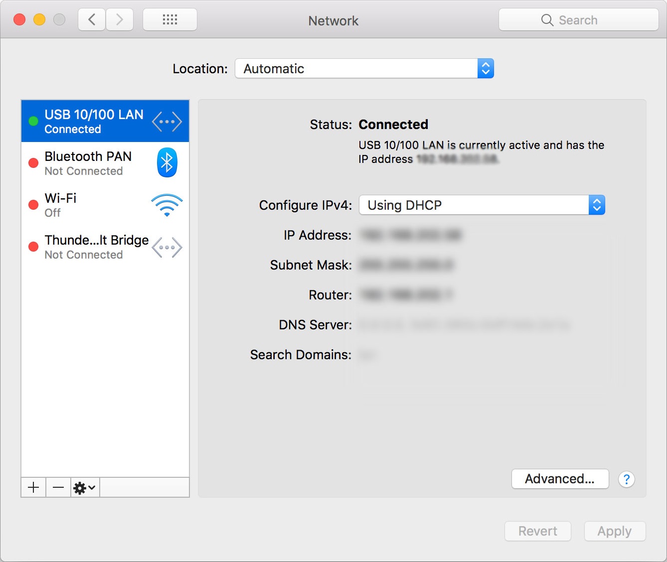 find the interface for the network in mac
